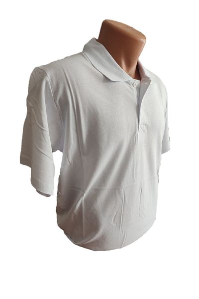 Cooqpoo Ανδρικό T-shirt White Polo Neck - S-2xl Ποιότητα