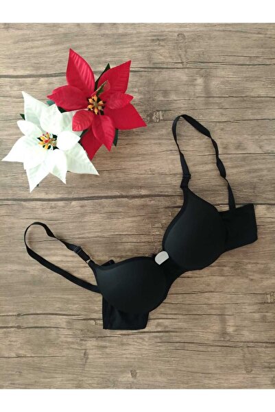 Cooqpoo Siyah 75-80-85-90-95 Beden Dolgusuz/desteksiz Kadın Sütyen