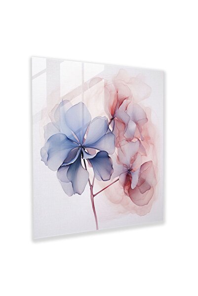 PaintedAnarchy فن الجدار الزجاجي Hydrengea - أناقة مجردة - Hydrangea، فن الزج...