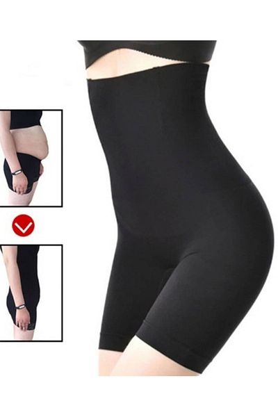 Cooqpoo Black Recovery Women's Corset - High Waist, Long Leg, Size S-2Xl