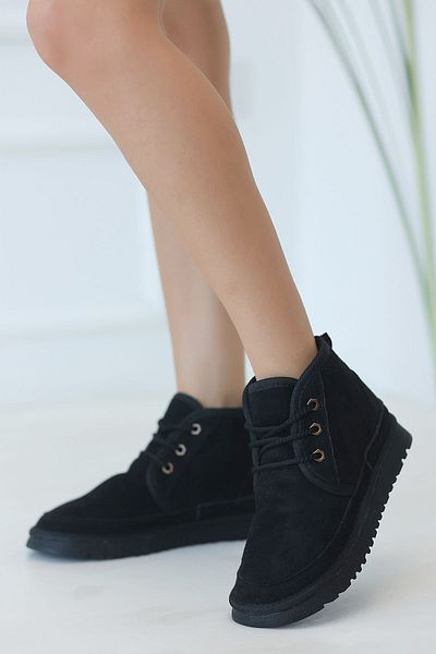 kajal ayakkabı HJ 201 Suede Boots με Γούνα Εσωτερικά
