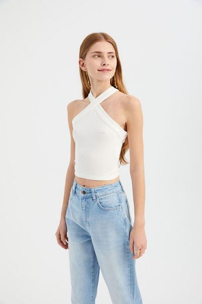 Hiccup Halter Neck Crop Top - Σταυρός μπροστά