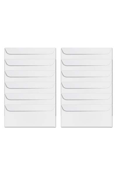 Pera İstanbul 12 ظرف أبيض مقاس 11x22 سم