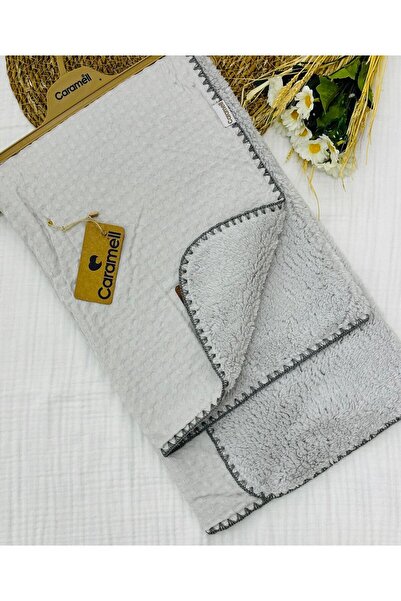 Caramell Muslin and Welsoft Baby Blanket