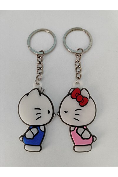 figürüm Hello Kitty Figürlü Çift Arkadaş Anahtarlık Seti