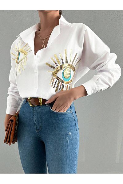 Basko fashion Cămașă Salash cu ochi albi