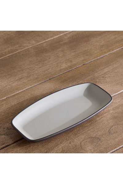 Home Box Mocha Mist 2-Tone Oval Serving Platter