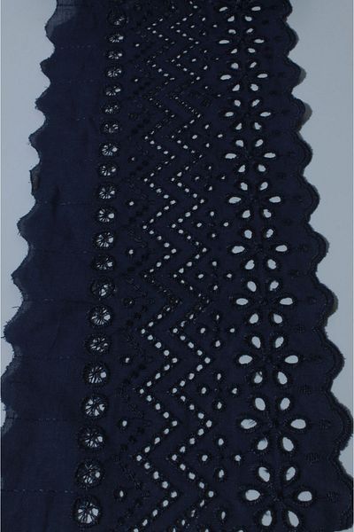 ÖZPAŞ TEKSTİL VE AKSESUAR 2 μέτρα Μπλε Navy Blue Guipure - 15cm