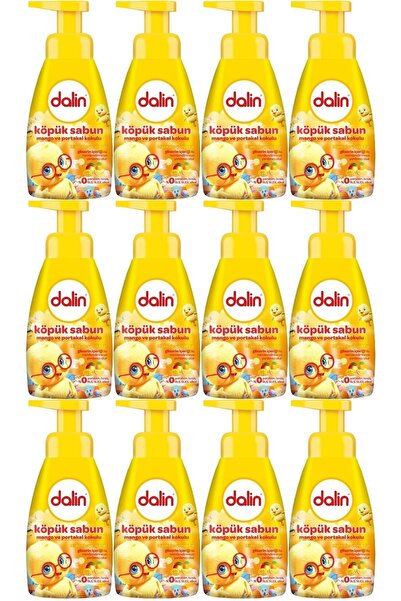 Dalin Köpük Sabun 200ML Mango ve Portakal Kokulu Çoçuklarınız İçin (12 Li Set)