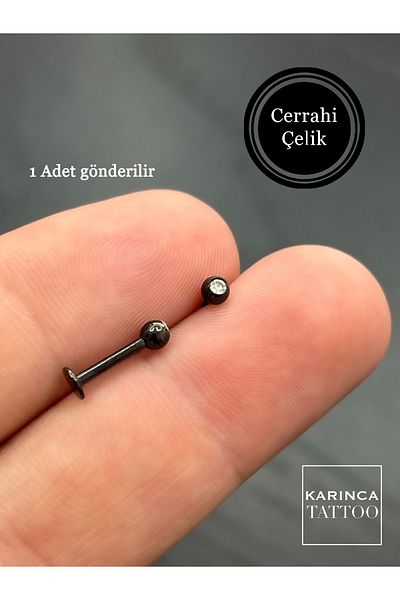 Karınca Piercing Colorful Rhinestone Piercing - Tragus, Flat Helix and Conch Ear Earrings