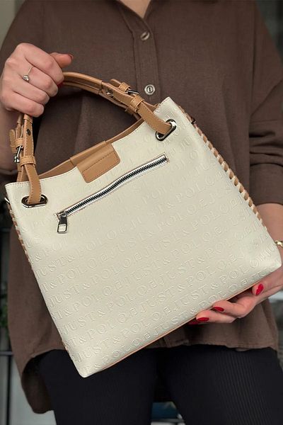 GALB LEATHER Geantă de umăr pentru femei Just Polo - Dimensiune mare lată, curea largă, zilnic 33x26 cm