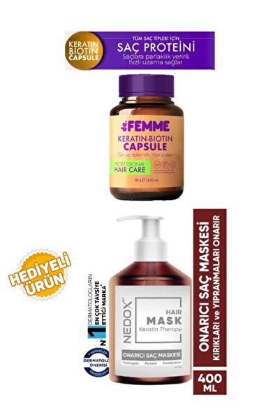 De Femme قناع العناية بالشعر برائحة الماغنوليا - نيدوكس وبروتين مغذي وواقي وإ...