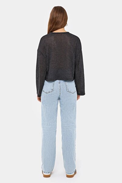 Hiccup Πλεκτή μπλούζα Oversize Crew Neck - Λεπτομέρεια γραβάτας