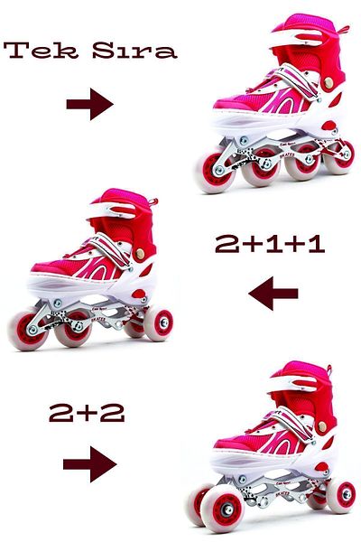 İMVULA Children's Lighted Practice Skates with Adjustable Wheels