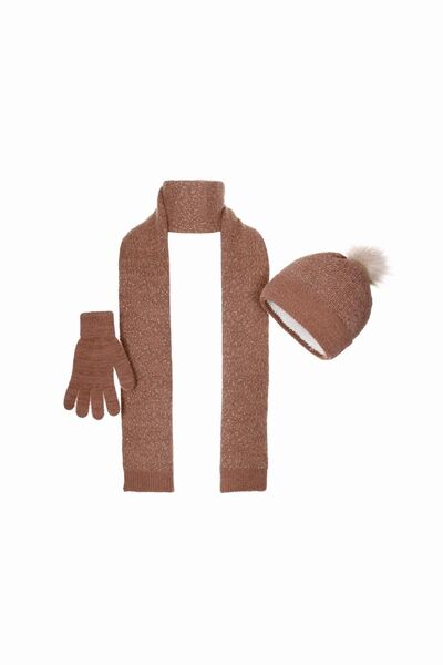 Fonem Kadın Swan Üçlü Set FO 3088 Açık Kahverengi