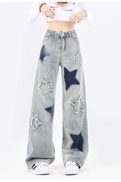 eyonnwear Y2K RECYCLED BAGGY POCKET STAR JEAN PANTS