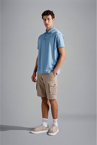 PAUL&SHARK MEN'S KNITTED POLOSHIRT C.WCOTTON