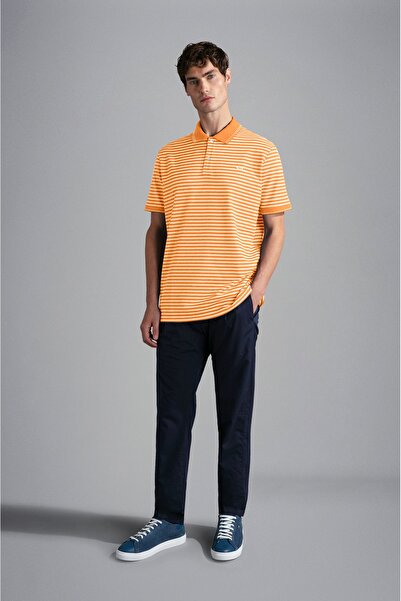 PAUL&SHARK MEN'S KNITTED POLOSHIRT C.WCOTTON