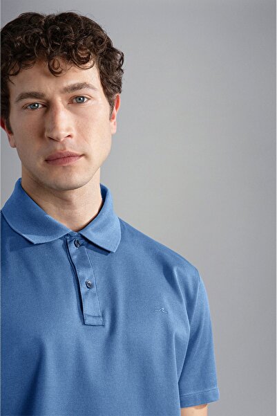 PAUL&SHARK MEN'S KNITTED POLOSHIRT C.WCOTTON