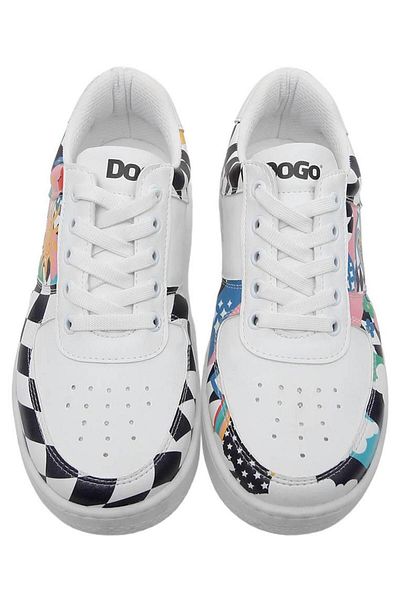 Dogo Pantofi de damă din piele vegană albă - Born to be Awesome Design