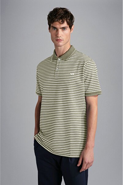 PAUL&SHARK MEN'S KNITTED POLOSHIRT C.WCOTTON