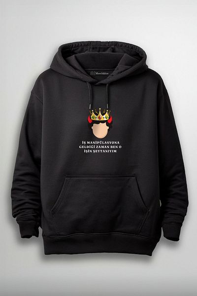 SM Satranç Medya Unisex Hoodie με στάμπα Prince Dizi - Όταν έρχεται η επιχείρηση να χειριστεί, εγώ είμαι ο διάβολος της επιχείρησης