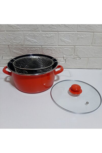 asc.home 22 cm Width Enamel Frying Pot