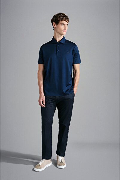 PAUL&SHARK MEN'S KNITTED POLOSHIRT C.WCOTTON