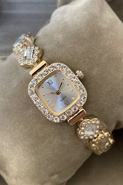 Leerybee Vintage Women's Wristwatch with Stone Detail - Ns-01