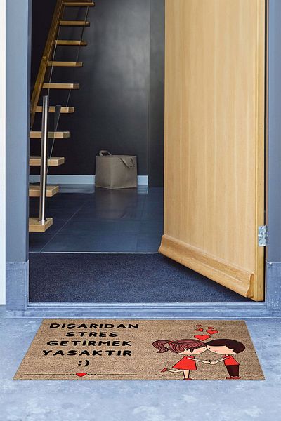 Napoli Home Printed Non-Slip Mat with Erasable Base and 40X60Cm Size (Mat-25-Red)