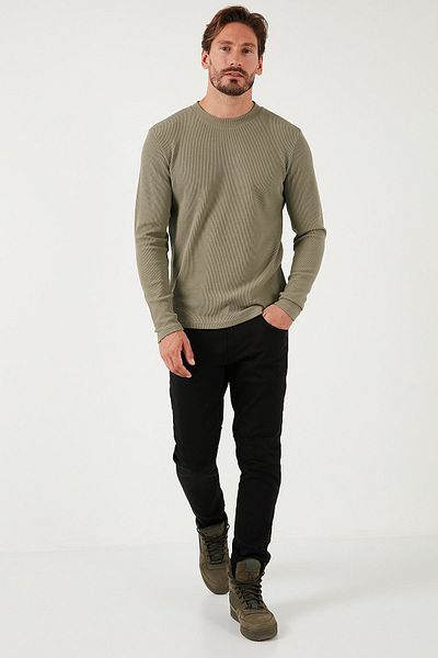 Buratti Ανδρική Slim Fit Crew Neck Cotton Sweat - SWEAT 5905073