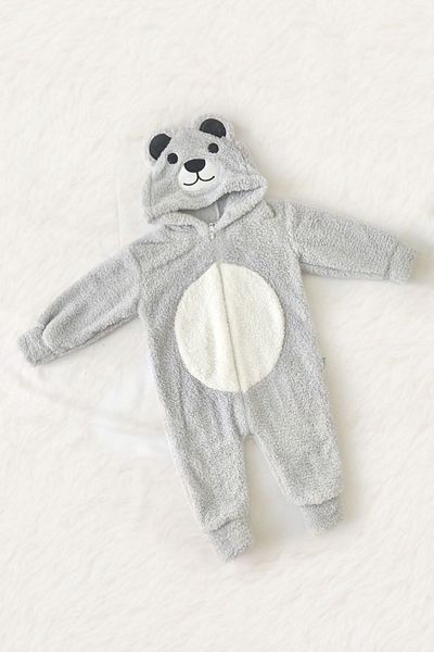 PERFECT Boy's Plush Jumpsuit - Teddy Bear Welsof, 1-3 Years