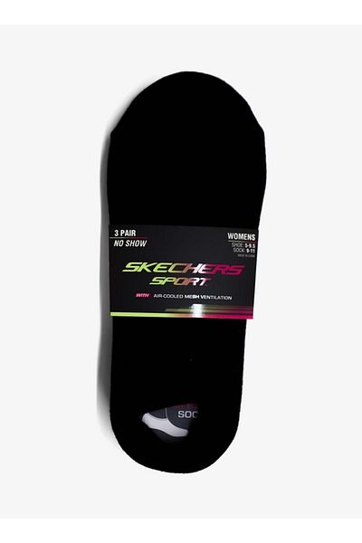 SKECHERS Women's Non-Terry Invisible Sports Socks - S115750-001