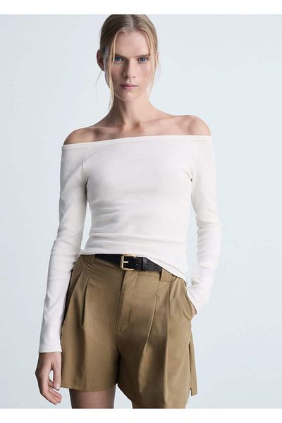 MANGO Woman Bermuda Shorts with Pens