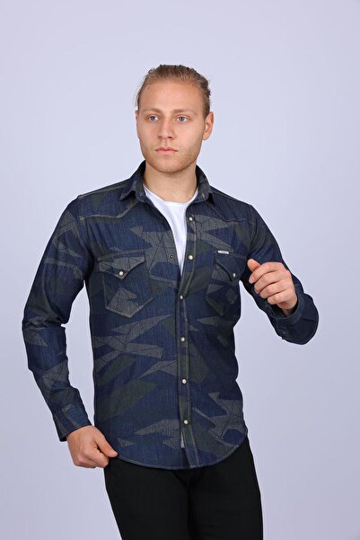 TOUSUS Сlim Fit Western Кот Чоловіча сорочка Slm-2026-tss