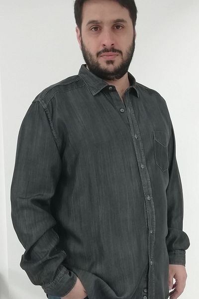 TOUSUS Ανδρικό πουκάμισο Demin Plus Size Btl-3002-tss