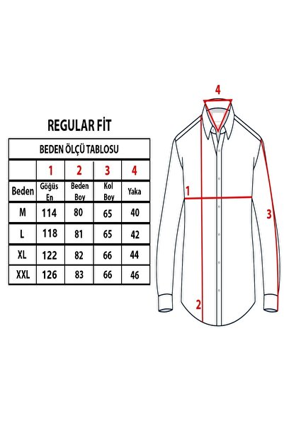 TOUSUS Cămașă pentru bărbați Regular Fit Salmon Color Kls-4090-tss