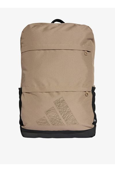 adidas Logo Embroidered Backpack with Adjustable Straps and Zip Closure