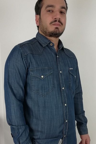TOUSUS Ανδρικό πουκάμισο Slim Fit Western Denim Slm-2021-tss