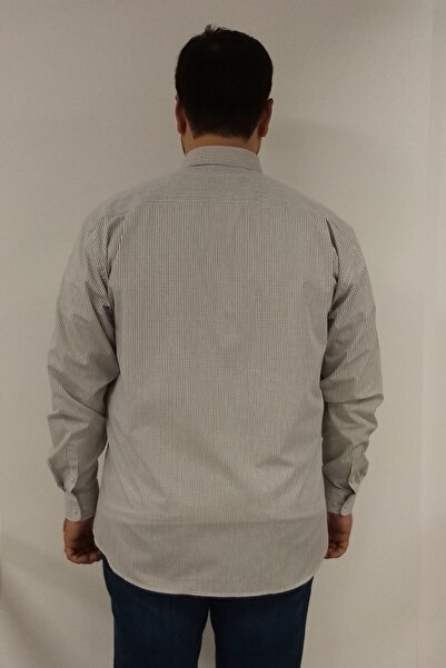 TOUSUS Біла чорна сорочка з пікюром для чоловіків великих розмірів Btl-6130-tss