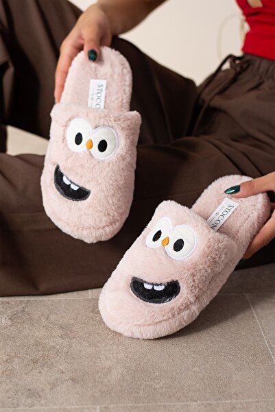 STOCON Women's Indoor Slippers Smiley Funny Face Silent Sole Plush Fluffy Ind...