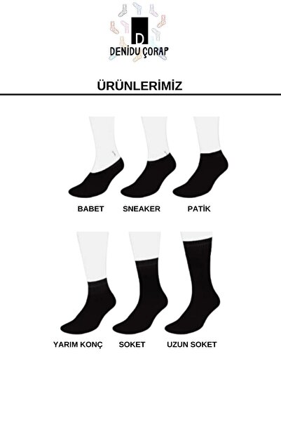 Denidu Çorap Unisex 10 Çift Eko Patik Çorap (DİKİŞSİZ)