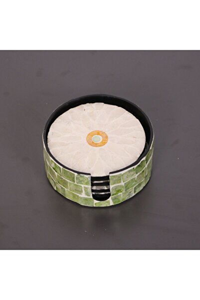 Mylamp Muteber Natural Pearlescent Boxed 6-Piece Coasters