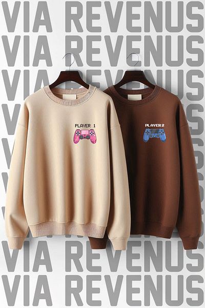 Vordevia Player Printed - Lover Oversize Συνδυαστικό Φούτερ