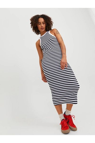 JJXX Τζακ Τζόουνς 12249666   Φόρεμα JXFOREST STR SL STRIPE RIB - JRS
