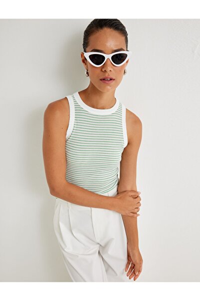 Koton ΚΤ - Κότον Χ Σίμα Ταρκάν - Μπλουζάκι με λαιμόκοψη με ρέλι Skinny