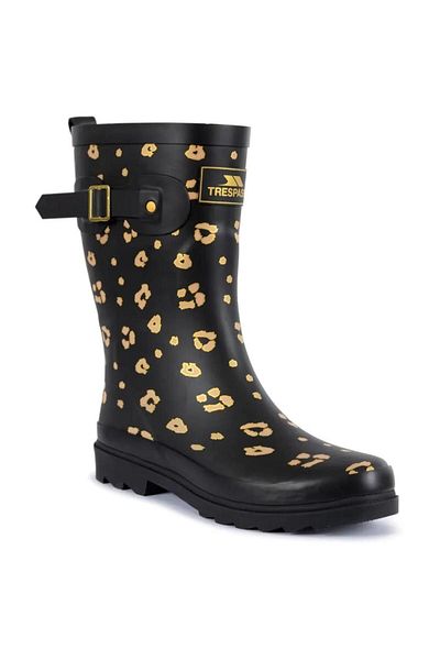 Trespass Celeste - Women's Leopard Patterned Mid Height Welly Outdoor Boots Fafobotr0014