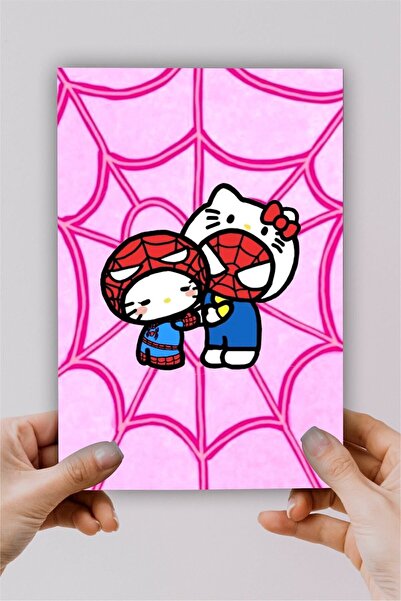 SARANG A5 Defter Hello Kitty & Spide Love Baskılı (50 SAYFA)