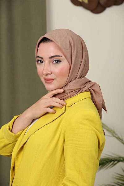 Trablus Γυναικείο κασκόλ Bamboo Kraş Tessetür - Milk Coffee