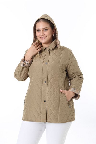 TUTveAL Collection Quilted Coat - Large Size - Water Resistant - Doors - Spring Jacket
